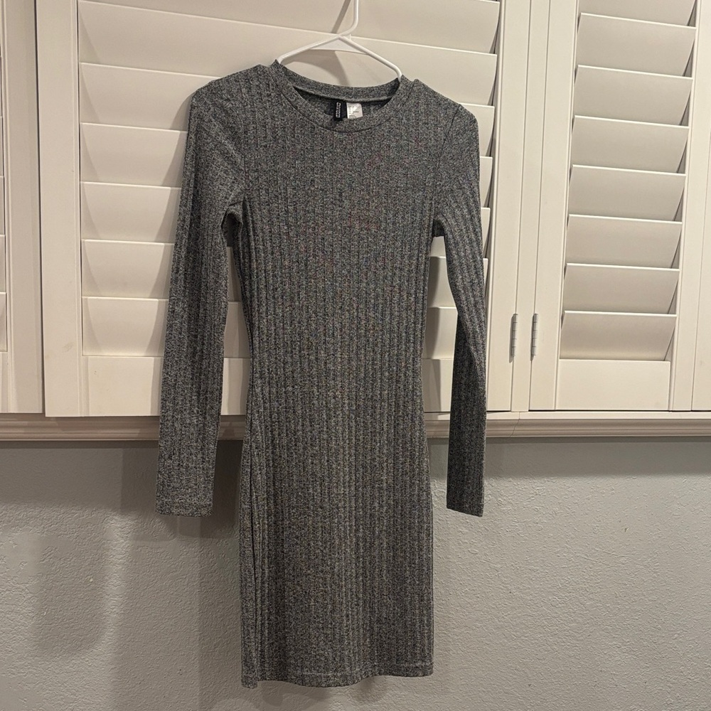 H&M Charcoal Long Sleeve Dress